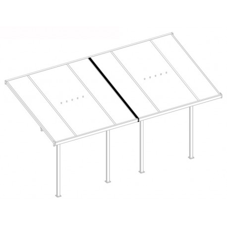 Kit di raccordo bianco tra 2 pergole addossate - coperture per terrazze X-METAL