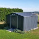 Casetta in lamiera 10,85 m² PLUS antracite + set di montaggio X-METAL