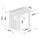 Casetta da giardino in acciaio zincato Roka 4,08 m² + kit di ancoraggio - X-Métal