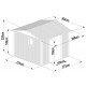 Casetta da giardino in acciaio zincato Roka 9m² - X-Metal