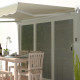 Tenda da sole ad apertura manuale 350x250 cm EASY in tessuto poliestere beige - X-METAL
