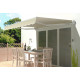Tenda da sole ad apertura manuale 350x250 cm EASY in tessuto poliestere beige - X-METAL