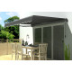 Tenda da sole ad apertura motorizzata 350x250 cm EASY in tessuto poliestere grigio - X-METAL