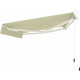 Tenda da sole ad apertura manuale 350x250 cm DECO in tessuto poliestere beige - X-METAL