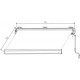 Tenda da sole ad apertura manuale 400x300cm LUXO tessuto poliestere beige - X-METAL