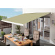 Tenda da sole ad apertura manuale 400x300cm LUXO tessuto poliestere beige - X-METAL