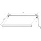 Tenda da sole ad apertura motorizzata 300x250cm LUXO tessuto poliestere beige - X-METAL