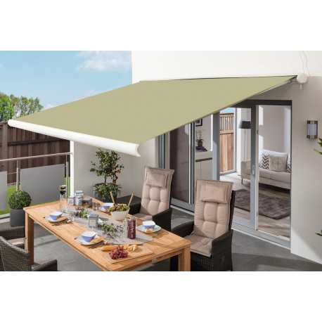 Tenda da sole ad apertura motorizzata 300x250cm LUXO tessuto poliestere beige - X-METAL