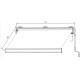 Tenda da sole ad apertura motorizzata 400x300cm LUXO tessuto poliestere grigio - X-METAL