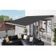 Tenda da sole ad apertura motorizzata 400x300cm LUXO tessuto poliestere grigio - X-METAL