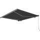 Tenda da sole ad apertura motorizzata 500x300cm LUXO tessuto poliestere grigio - X-METAL