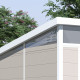 Casetta da giardino in resina 3,24m² beige monofalda skylight + pavimento - Jobu