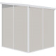 Casetta da giardino in resina 3,24m² beige monofalda skylight + pavimento - Jobu