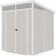 Casetta da giardino in resina 3,24m² beige monofalda skylight + pavimento - Jobu