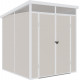 Casetta da giardino in resina 3,24m² beige monofalda skylight + pavimento - Jobu