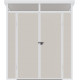 Casetta da giardino in resina 3,24m² beige monofalda skylight + pavimento - Jobu