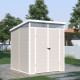Casetta da giardino in resina 3,24m² beige monofalda skylight + pavimento - Jobu