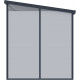 Casetta da giardino in resina 3,24m² grigio chiaro monofalda skylight + pavimento - Jobu