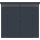 Casetta da giardino in resina 4,10m² antracite monofalda skylight + pavimento - Jobu