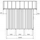 Casetta da giardino in PVC 7,53m² UTILITY bianco e grigio blu + kit di ancoraggio Grosfillex