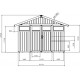 Casetta da giardino in PVC 11,2m² UTILITY bianco e grigio blu + kit di ancoraggio Grosfillex 