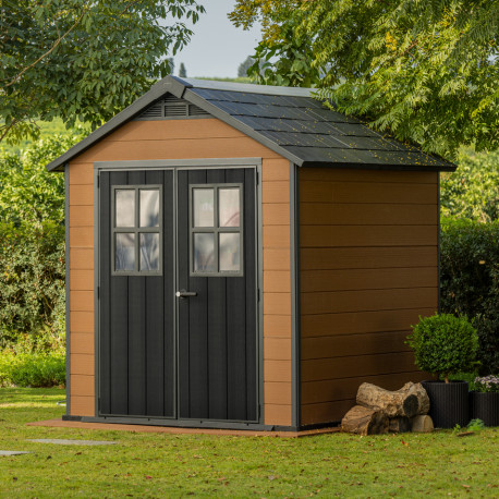 Casetta da giardino 5,12m² in resina effetto legno Newton 757 - KETER