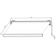 Tenda da sole ad apertura manuale 300x250cm LUXO tessuto poliestere beige - X-METAL