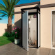 Casetta da giardino modulare coibentata profili neri 1x1m - pavimento incluso - Everbox
