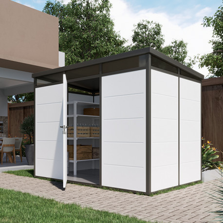Casetta da giardino modulare coibentata profili neri 3x2m - pavimento incluso - Everbox