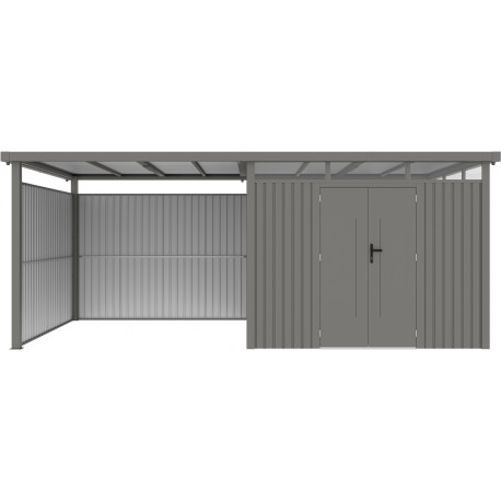 Pareti aggiuntive in acciaio zincato 0,4mm per pensiline addossate Kosto D.275cm - X-METAL