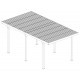 Tettoia per auto tetto piano in acciaio zincato antracite 284x546cm - X-METAL