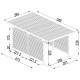 Pareti aggiuntive in acciaio zincato 0,4mm per carport tetto piano - X-METAL