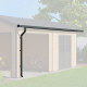 Kit grondaie antracite - confezione pronta per l'installazione per casetta + terrazza 4,7 m PREMIUM Woodlife Garden