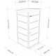 Casetta da giardino modulare coibentata 1x1m bianca - pavimento incluso - Everbox