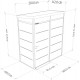 Casetta da giardino modulare coibentata 2x1m bianca - pavimento incluso - Everbox