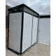 Casetta da giardino modulare coibentata profili neri 2x1m - pavimento incluso - Everbox