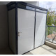 Casetta da giardino modulare coibentata profili neri 2x1m - pavimento incluso - Everbox