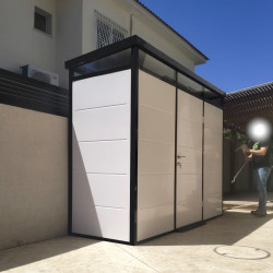 Casetta da giardino modulare coibentata profili neri 3x1m - pavimento incluso - Everbox