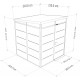 Casetta da giardino modulare coibentata 2x2m bianca - pavimento incluso - Everbox