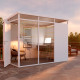 Casetta da giardino modulare coibentata 3x2m bianca - pavimento incluso - Everbox