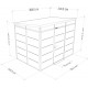 Casetta da giardino modulare coibentata 3x2m bianca - pavimento incluso - Everbox