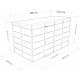Casetta da giardino modulare coibentata profili neri 4x2m - pavimento incluso - Everbox