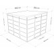 Casetta da giardino modulare coibentata profili neri 3x3m - pavimento incluso - Everbox