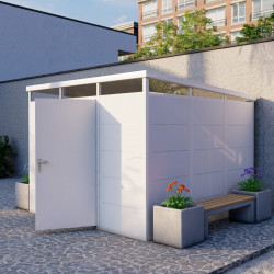 Casetta da giardino modulare coibentata 3x3m bianca - pavimento incluso - Everbox