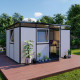 Casetta da giardino modulare coibentata profili neri 4x3m - pavimento incluso - Everbox