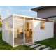 Casetta da giardino modulare coibentata 6x3m bianca - pavimento incluso - Everbox