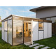 Casetta da giardino modulare coibentata profili neri 6x3m - pavimento incluso - Everbox