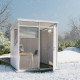 Casetta da giardino modulare coibentata 2x2m bianca - pavimento incluso - Everbox