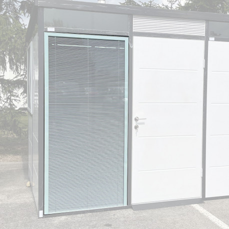 Pannello in doppio vetro con tenda integrata per ufficio da giardino Everbox