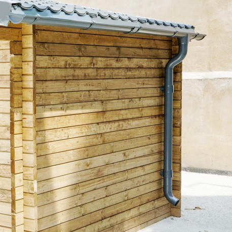 Kit grondaia antracite - confezione pronta per l'installazione per casetta PENTY da 12 m² e 16 m² - Gardy Shelter